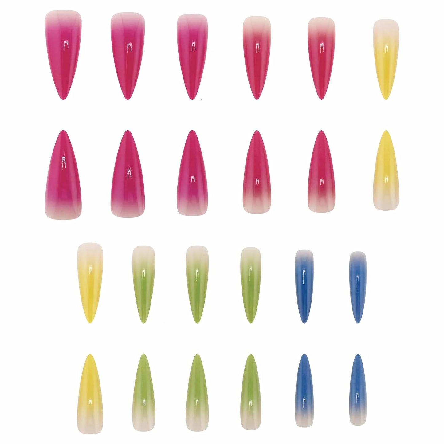 Rainbow Fantasy Stiletto Press-On Nails