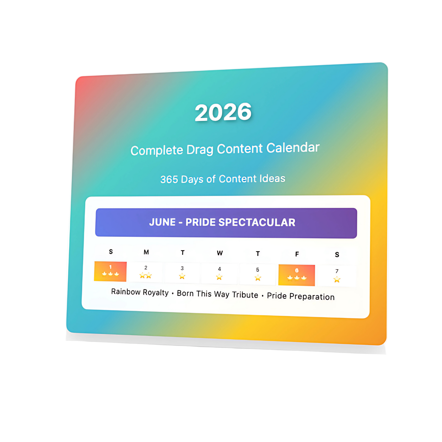 2026 Drag 12-Month Content Calendar