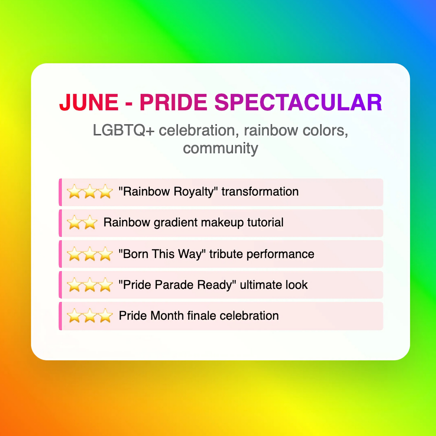 2026 Drag 12-Month Content Calendar