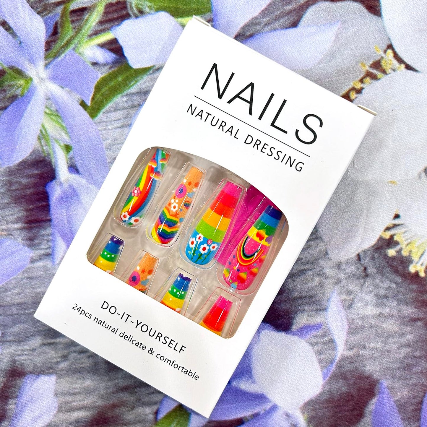 Cute LGBTQ Rainbow Fantasy 3D Nail Set