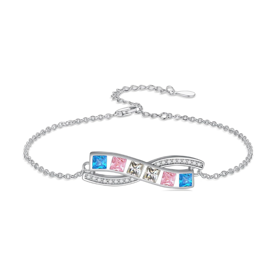Trans Pride Sterling Silver Bracelet